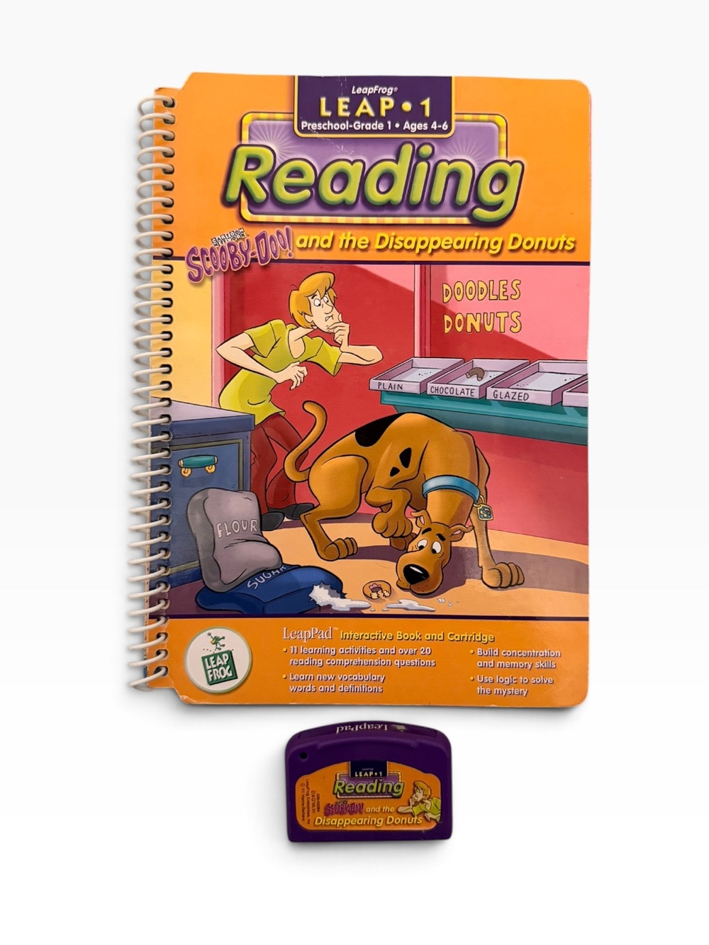 Scooby-Doo! and the Disappearing Donuts 1st Grade LeapPad Book & Cartridge set